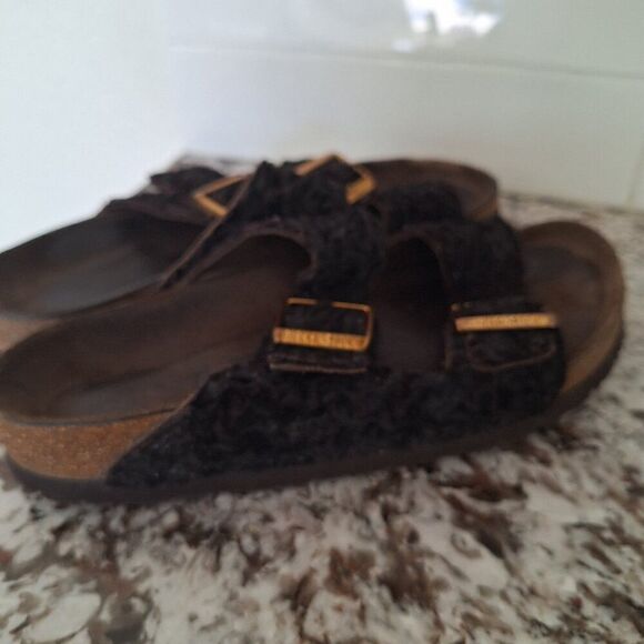 Birkenstock big buckle leather felt‎ sandals size 38 - Picture 2 of 8